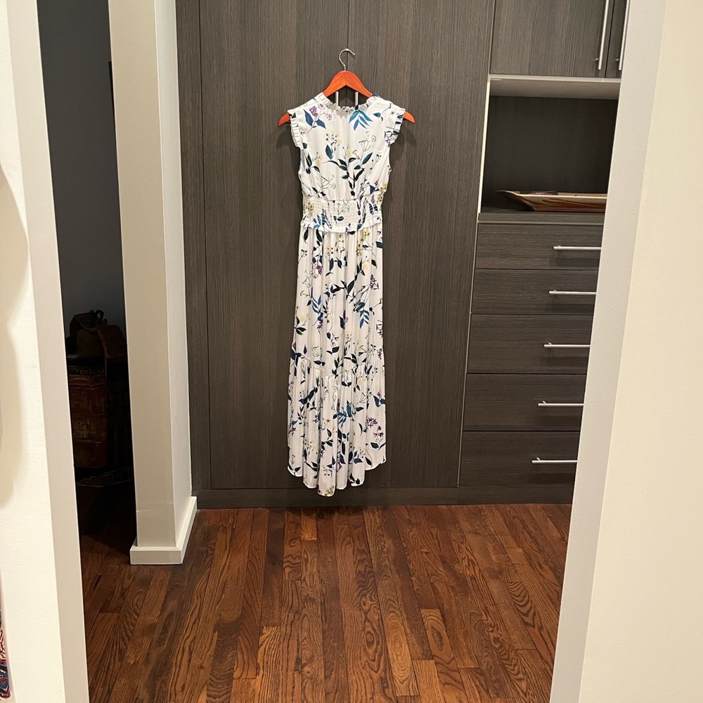 Banana Republic White Floral Maxi Dress